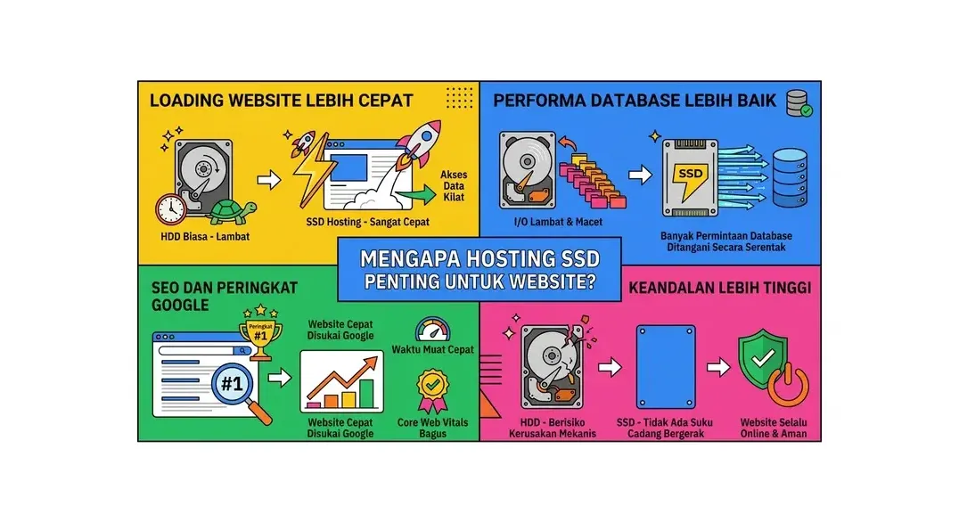 Dampak hosting SSD terhadap kecepatan dan SEO website