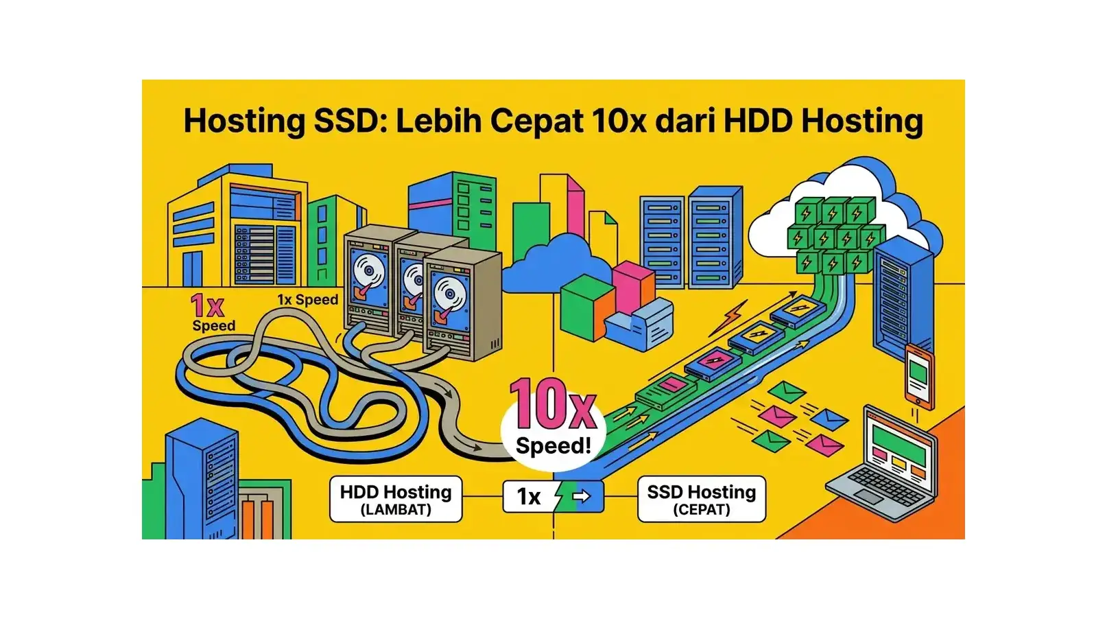 Hosting SSD: Lebih Cepat 10x dari HDD Hosting