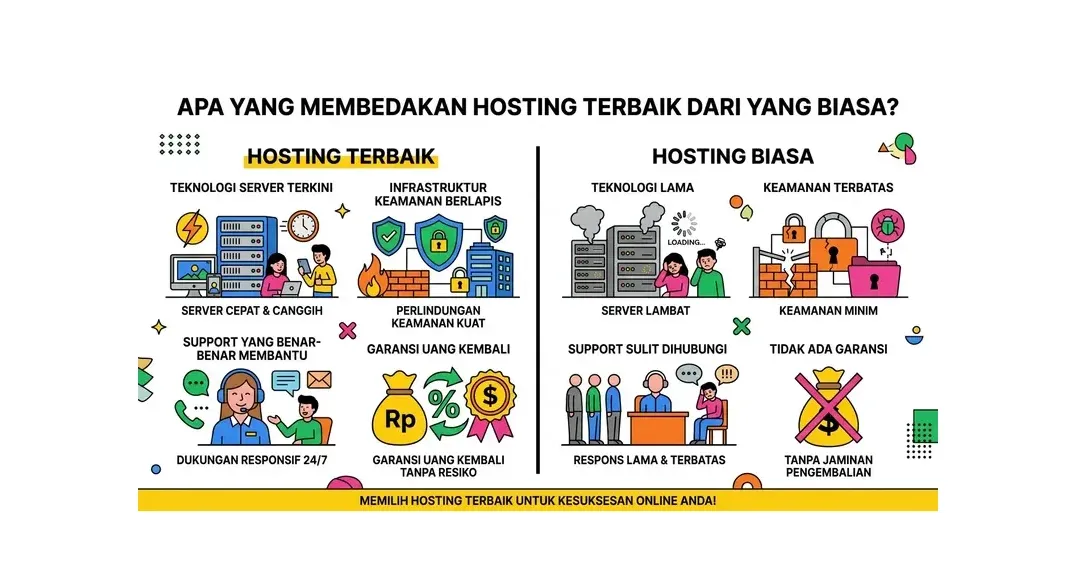 Tips memilih hosting terbaik berdasarkan jenis website dan kebutuhan