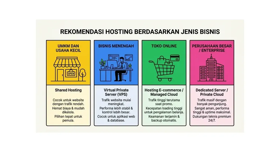 Pilihan hosting untuk company profile toko online dan aplikasi bisnis