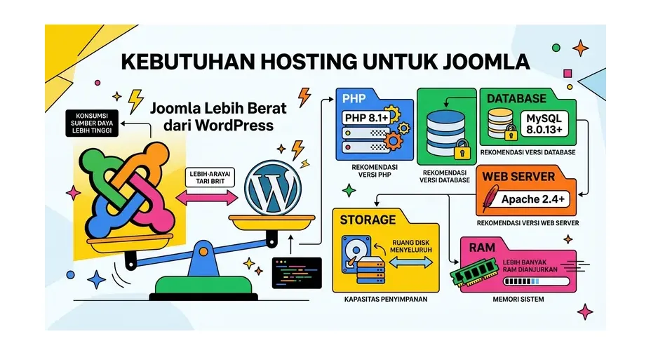 Kebutuhan hosting untuk Joomla CMS
