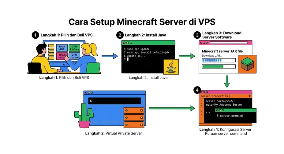 Cara setup Minecraft server di VPS