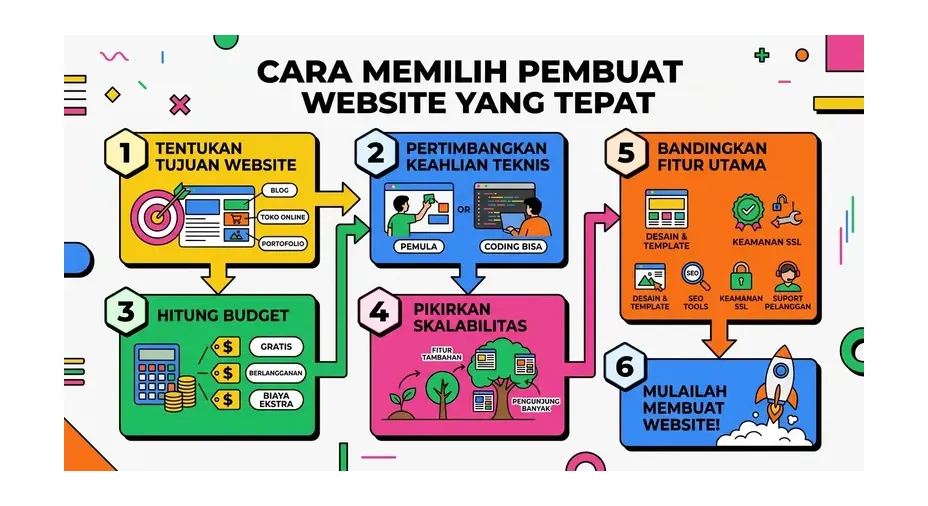 cara memilih pembuat website