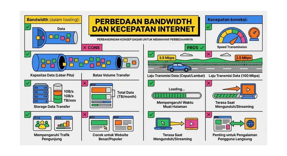 pengertian bandwidth hosting