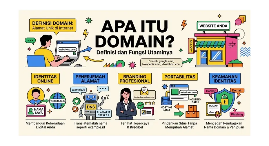 perbedaan hosting dan domain