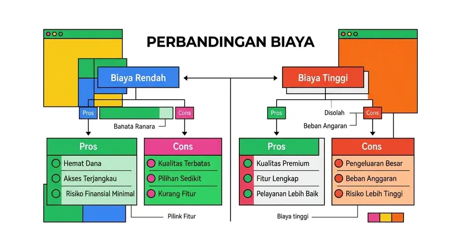 perbandingan biaya dan kontrol WordPress.com vs WordPress.org