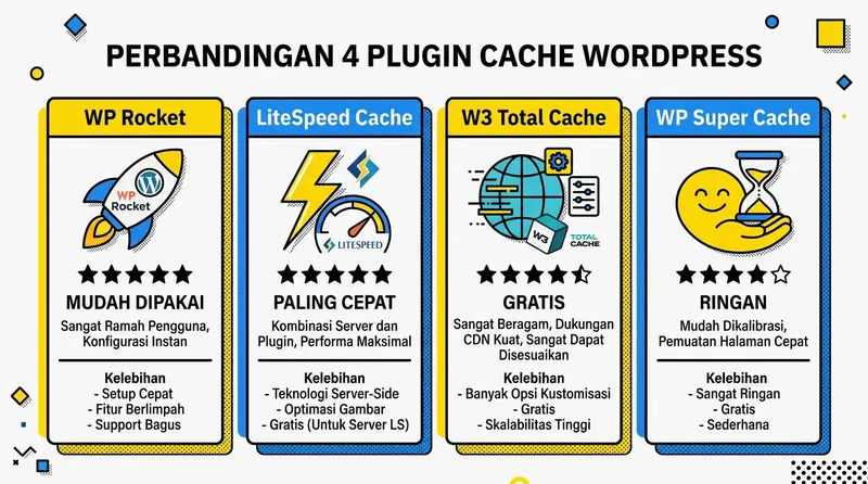 konfigurasi plugin cache wordpress yang optimal