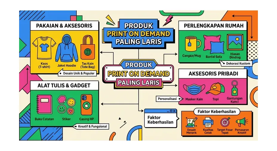 produk print on demand populer