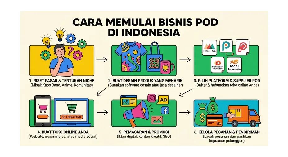 cara memulai POD Indonesia