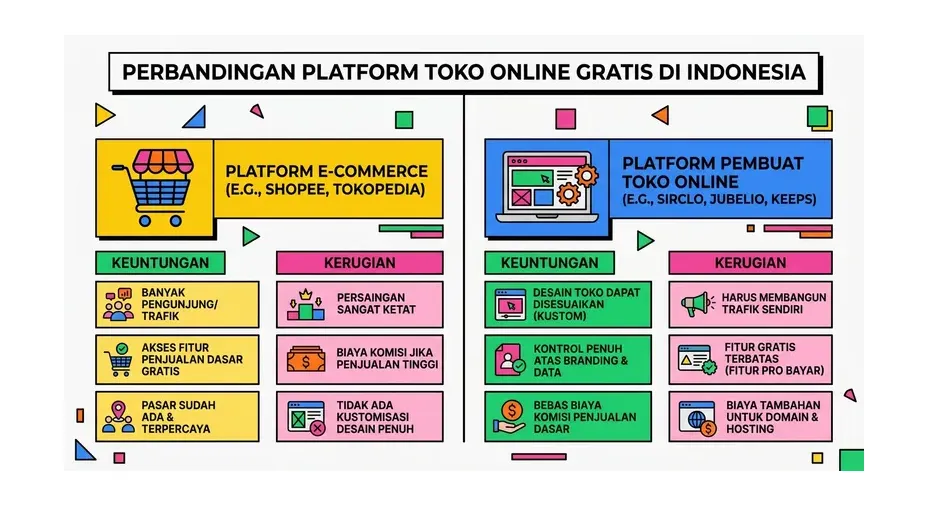 toko online gratis untuk pemula