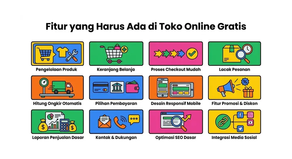 fitur toko online gratis