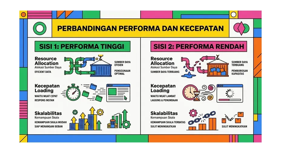 perbandingan arsitektur vps vs shared hosting