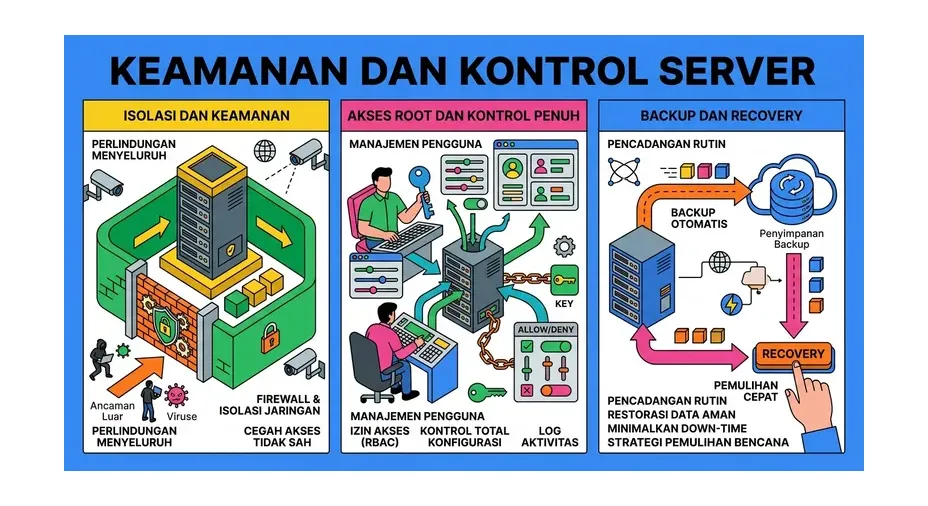 perbandingan fitur keamanan vps dan shared hosting