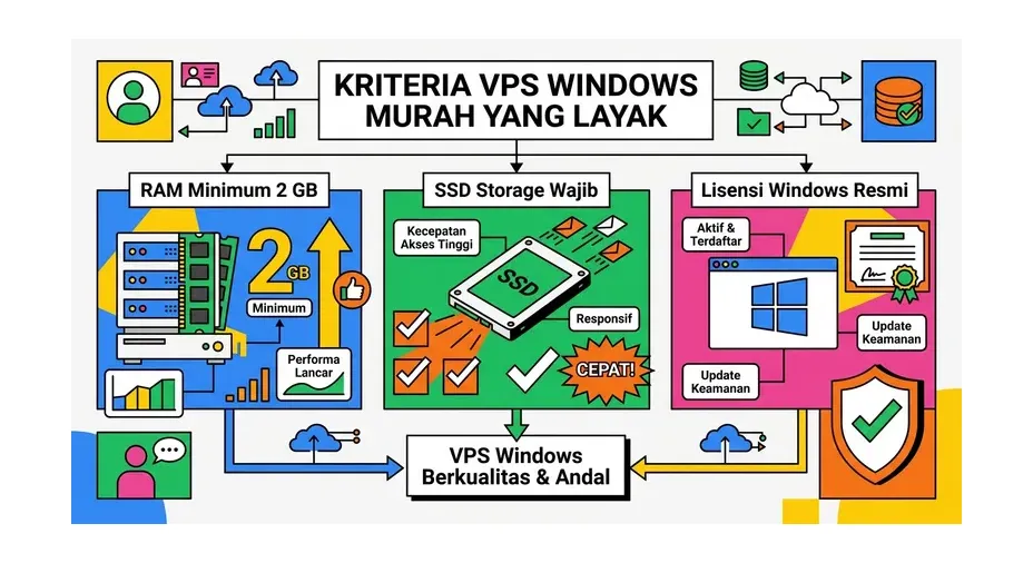 Ilustrasi kriteria VPS Windows murah