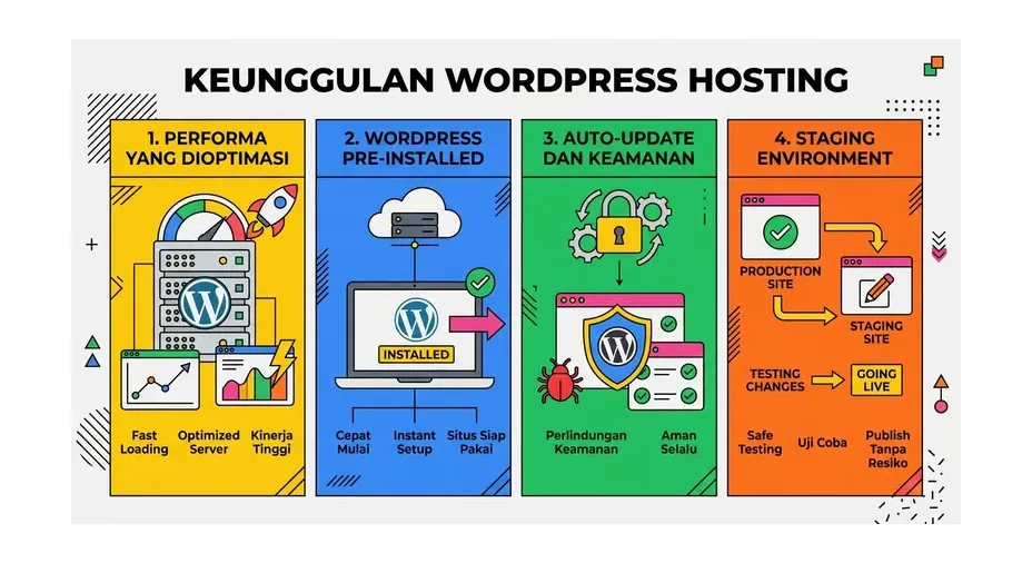 Fitur unggulan WordPress hosting