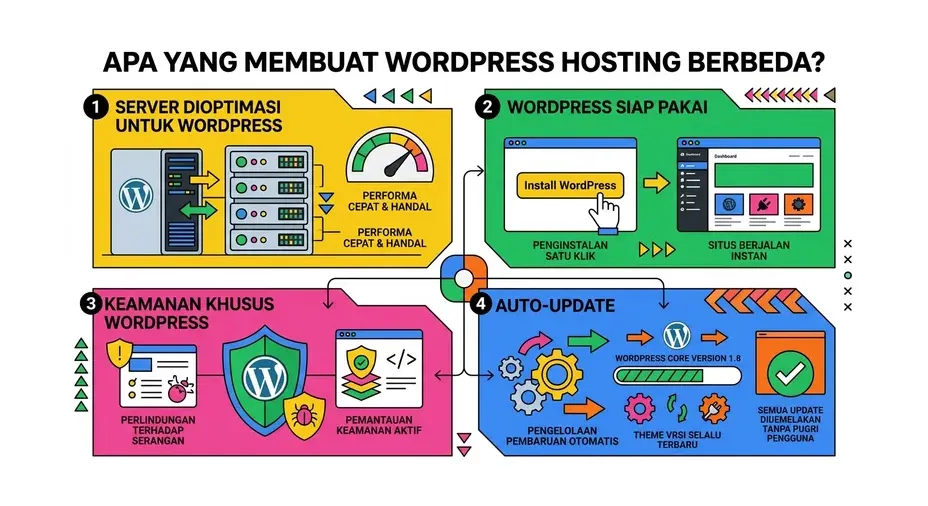 Fitur WordPress hosting murah vs shared hosting biasa