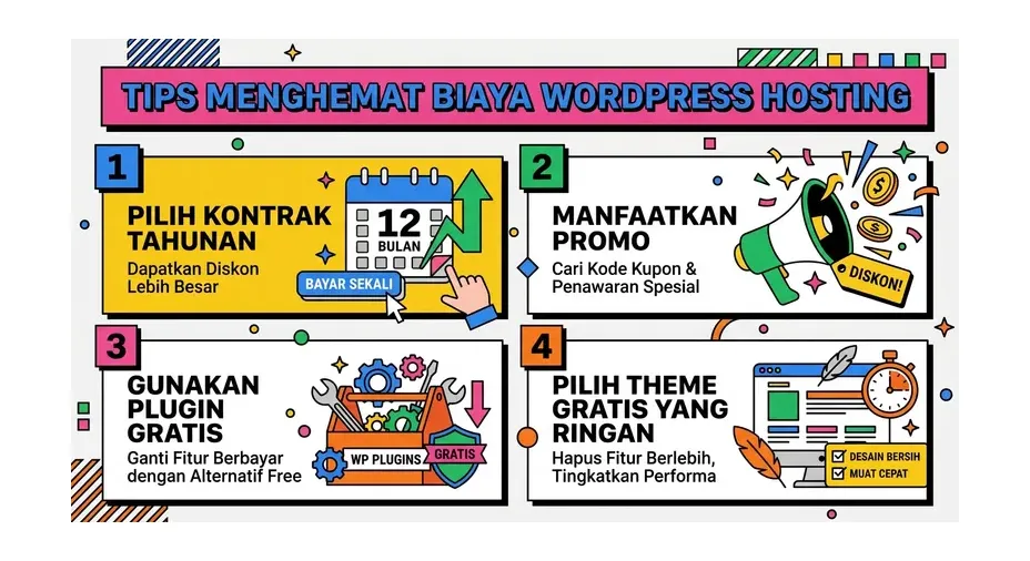 Tips menghemat biaya WordPress hosting