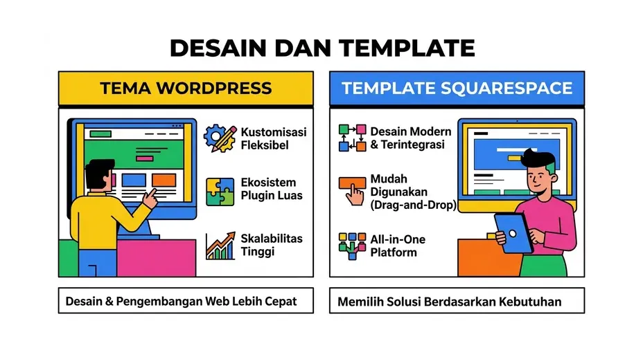 perbandingan editor wordpress dan squarespace